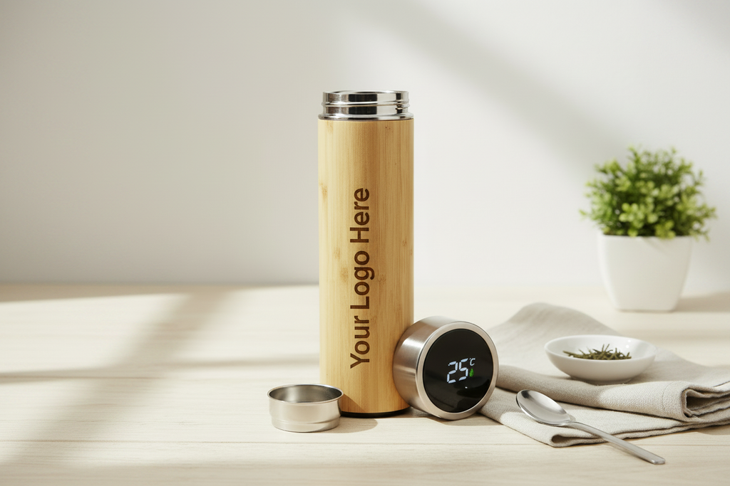 Bamboo Flask – Your Logo Here Engraved