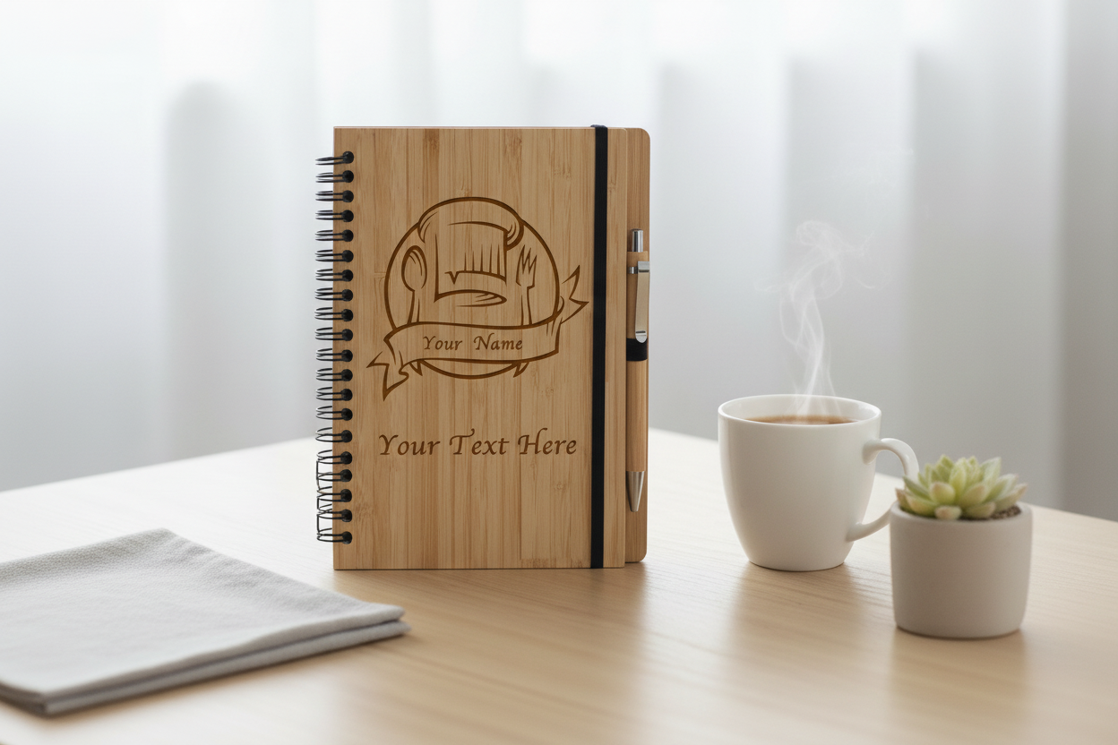 Bamboo Notebook – Your Logo Here