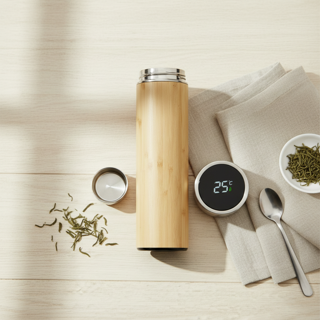 Bamboo Tumbler Flat Lay