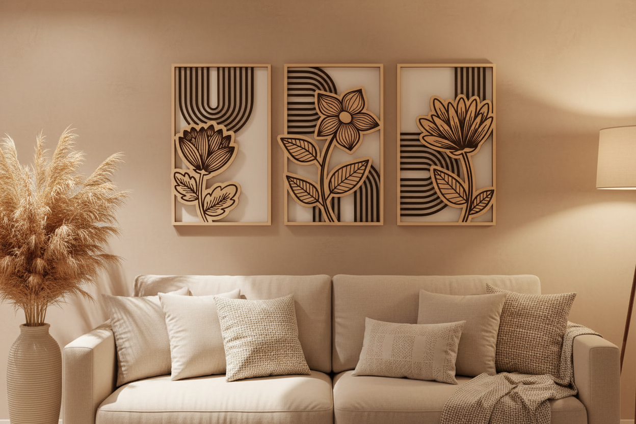 Botanical Wall Art – Living Room Interior