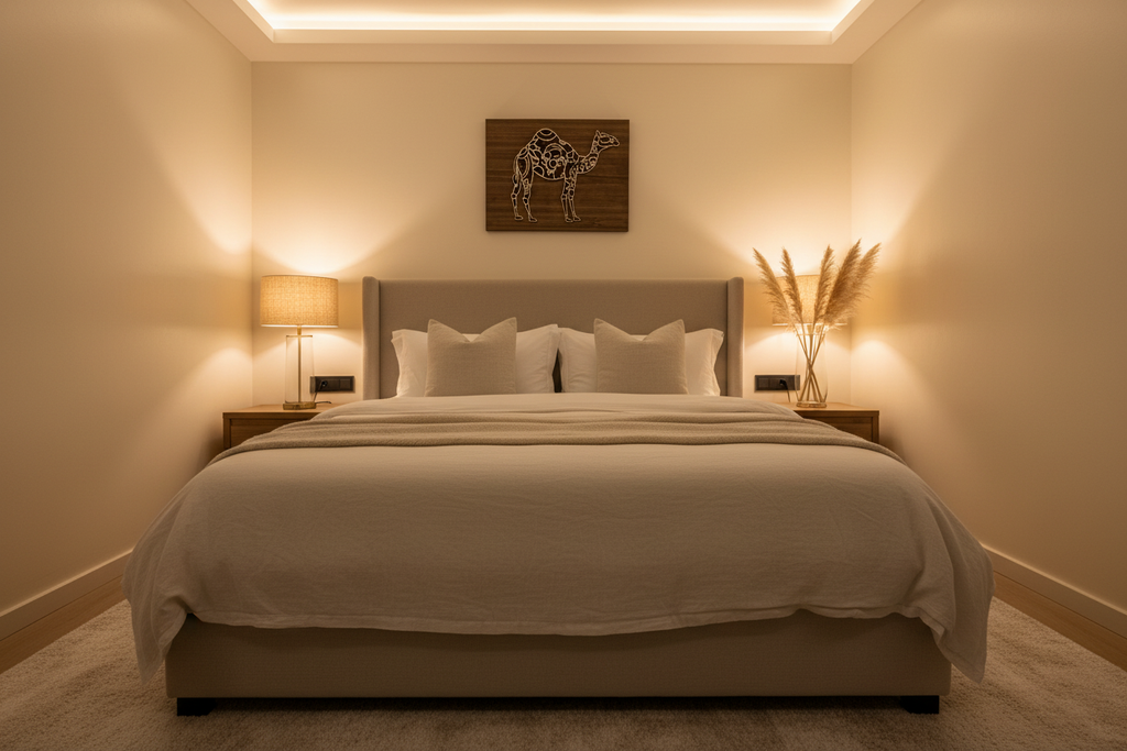 Camel Layered Wall Art – 4-Layer Laser Cut Plywood