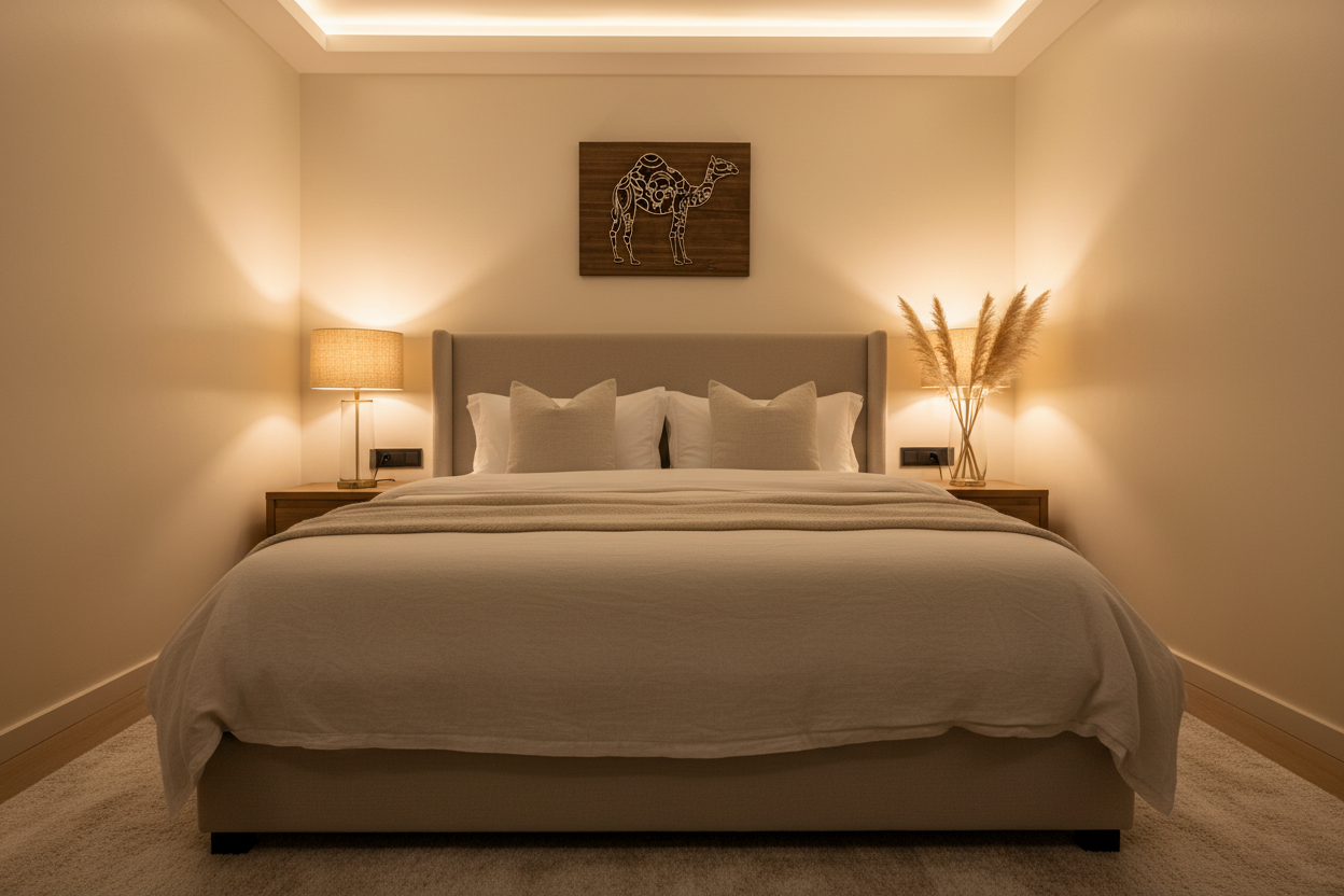 Camel Layered Wall Art – 4-Layer Laser Cut Plywood