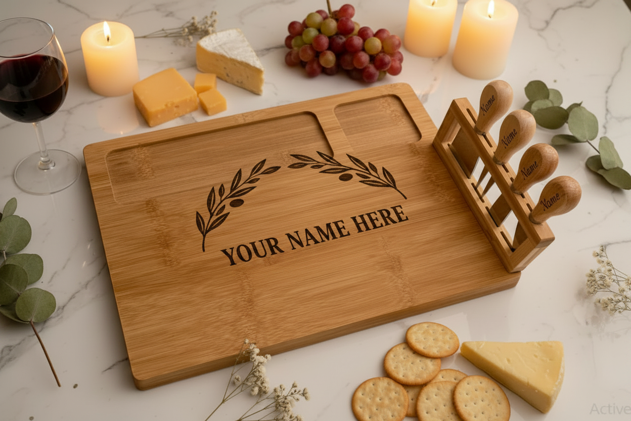 Charcuterie Board Close-up Olive Branch