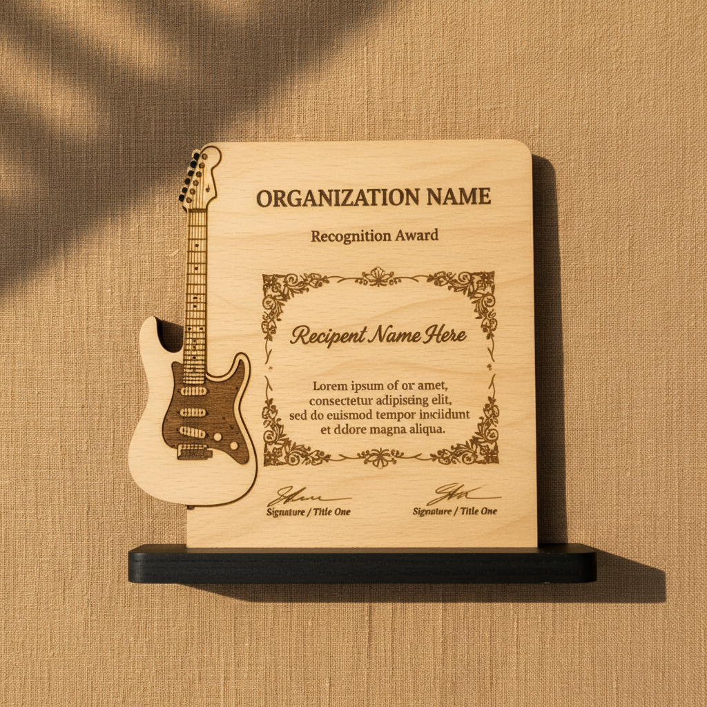 Guitar Shape Plaque