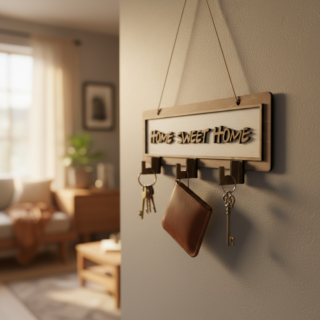 Home Sweet Home Key Holder - Close Up