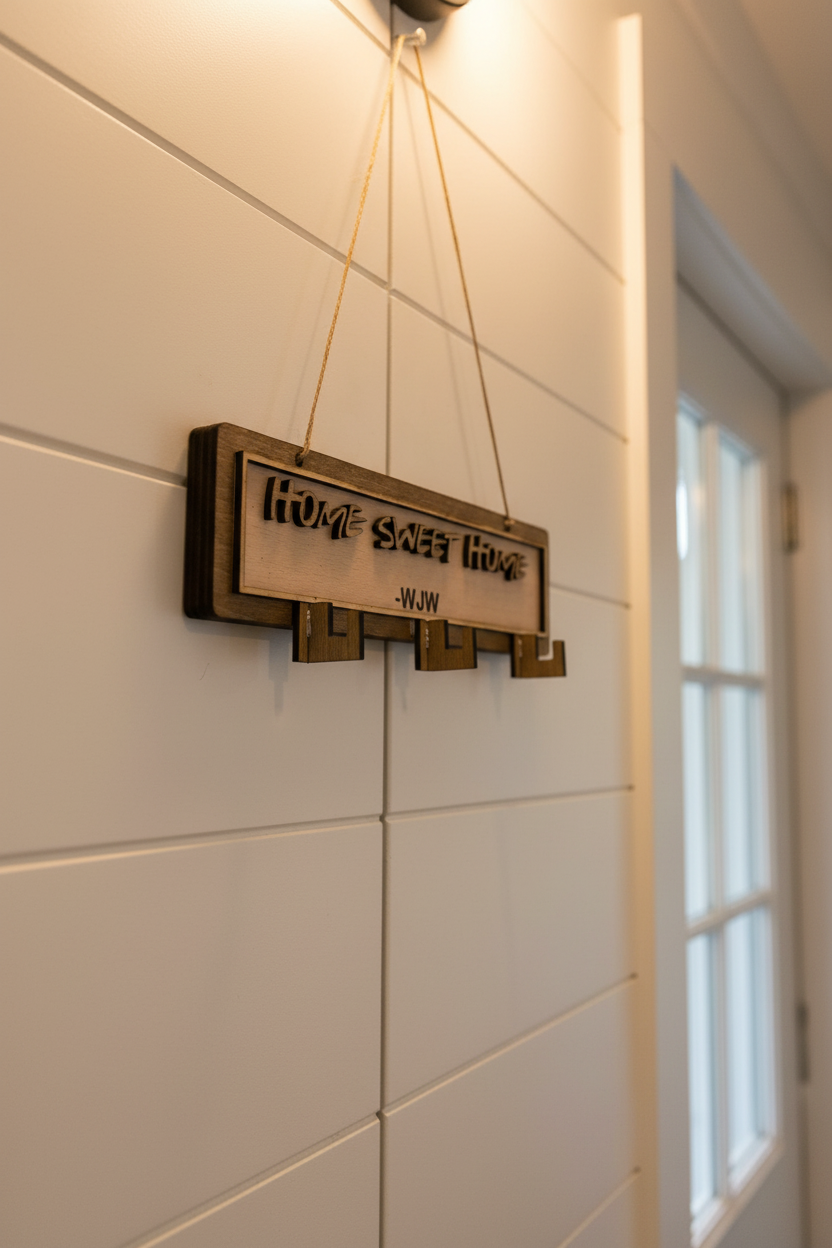 Home Sweet Home Key Holder - Low Angle