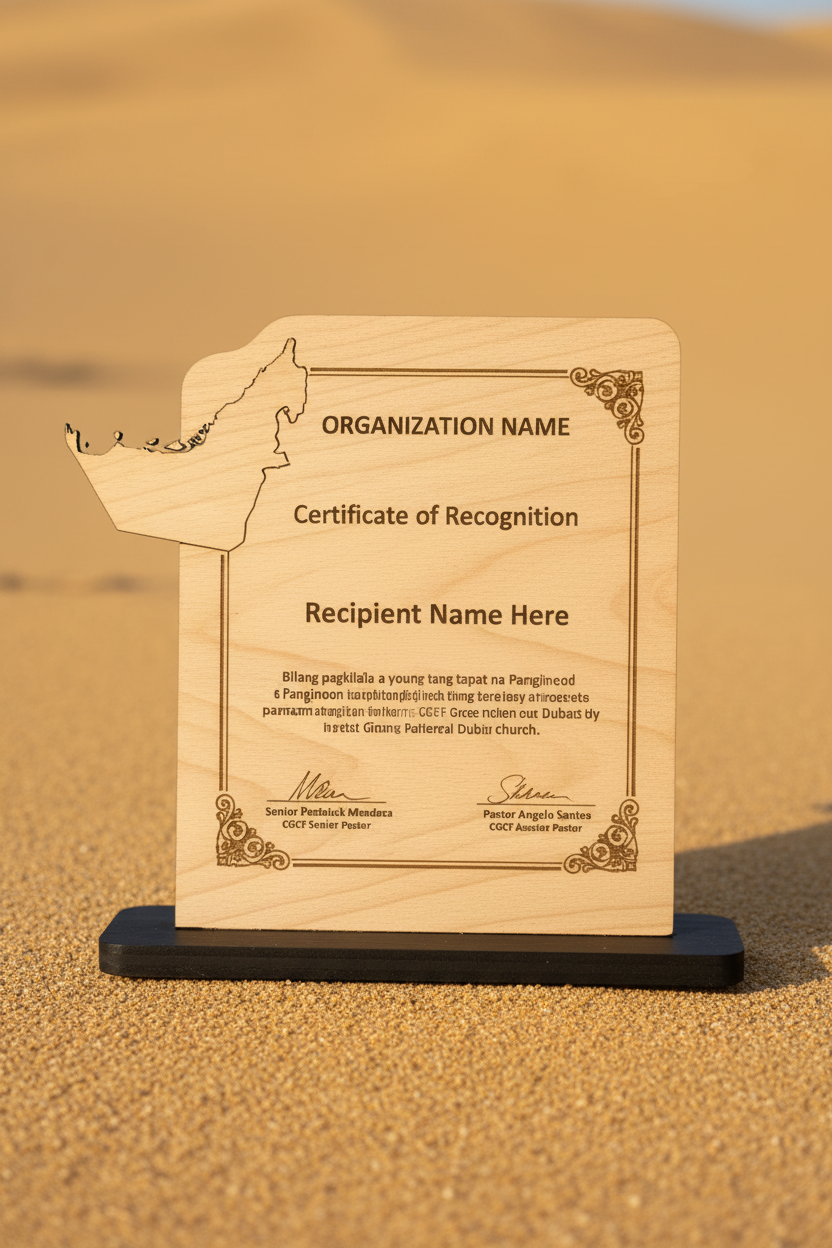 UAE Map Plaque