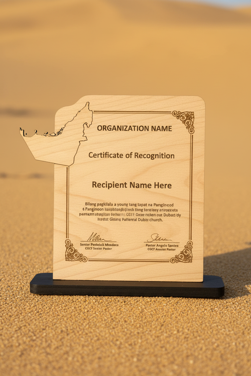 UAE Map Plaque
