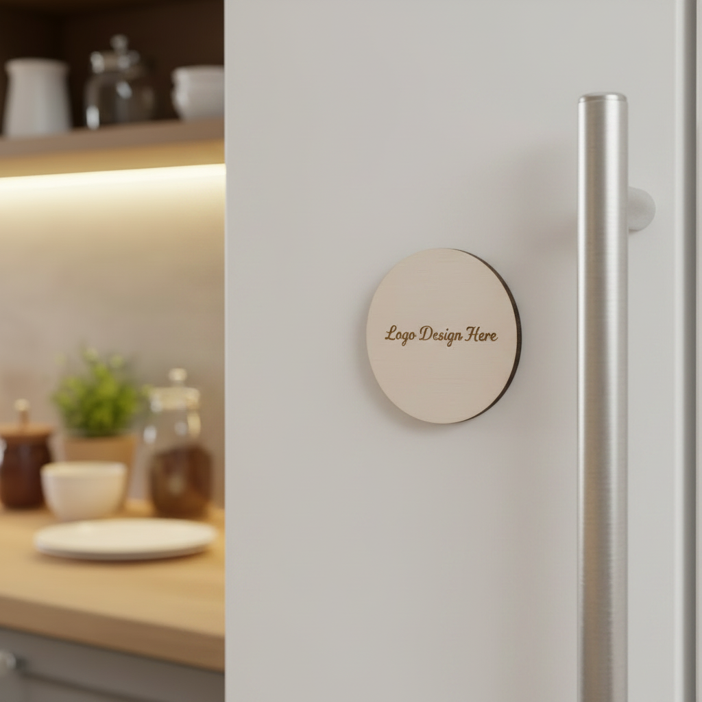 Personalized Laser Engraved Wooden Fridge Magnet