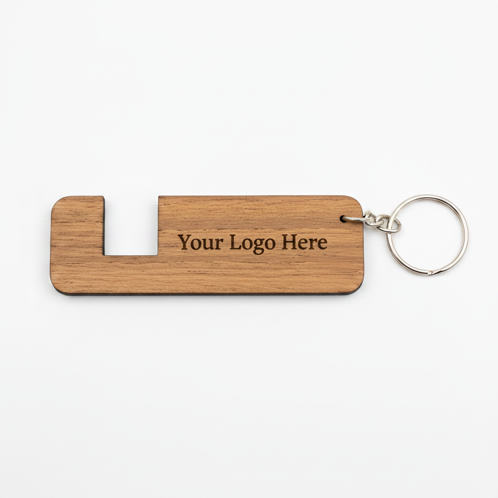 Wooden Mobile Keychain Holder - Single Hole